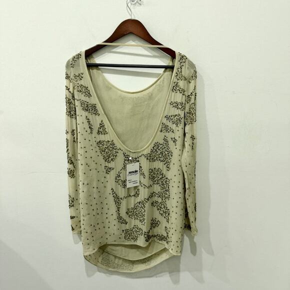 All Saints Poison Chiffon Spain Long Sleeve Mini Dress Mist Women's 6 UK / 2 US - Picture 3 of 5